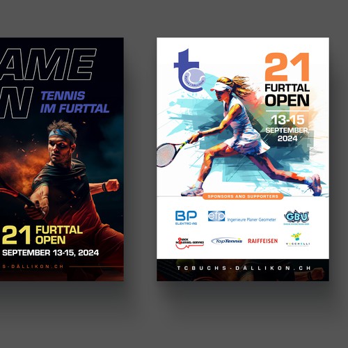 Aces & Action: Cool Flyer for a Tennis Tournament Design by P I X 3 L