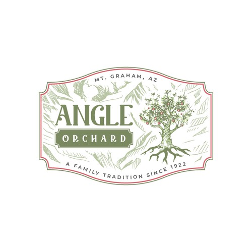 100 year old orchard logo. Design by Yeh