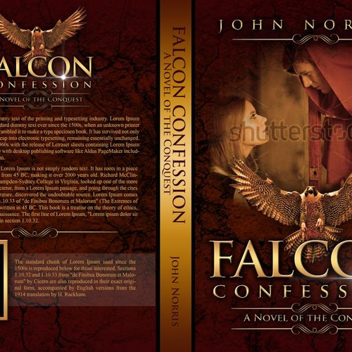 Creating a stunning book cover for "The Falcon Confession" Design by Arrowdesigns