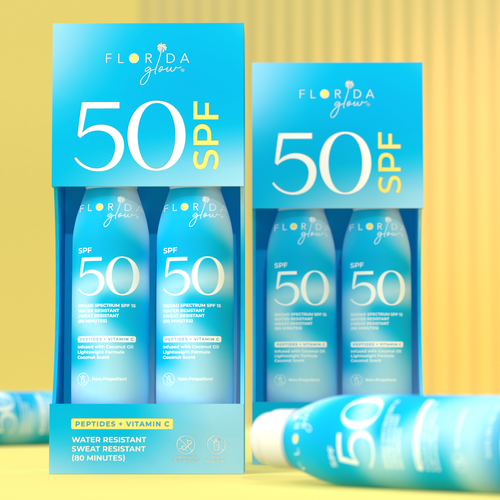 Designs | 2 pack sunscreen | Product packaging contest