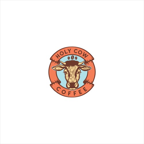 Design an Eye Catching Country Vibe Coffee Logo for "Holy Cow Coffee" Design by mahesabenar