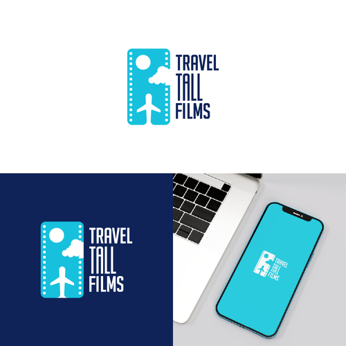 Minimalist logo for what I do: create travel films in vertical format. Design by ORANGGO