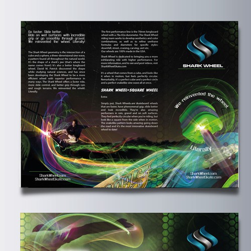 WE REINVENTED THE WHEEL! Help us create a unique brochure.. Design by Wilson López Ajtun