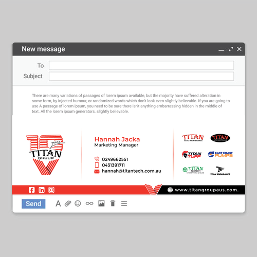 Update my Email Signature x 2 for Group of Companies | Logos Supplied! Design by Mindshift Design