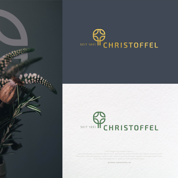 Logokonzept für ein modernes Floristikunternehmen