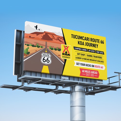 Creative billboard illustration - business advertisement, Signage contest