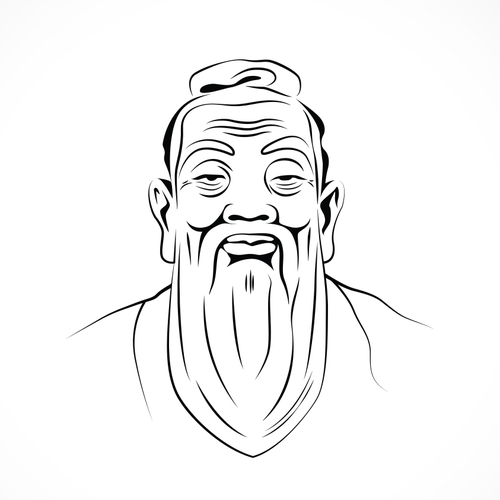 ILLUSTRATION Confucius Icon or button contest