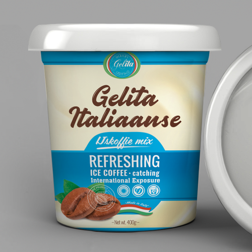 Italian Ice Coffee mix @ home  Label Design by garryveda.com