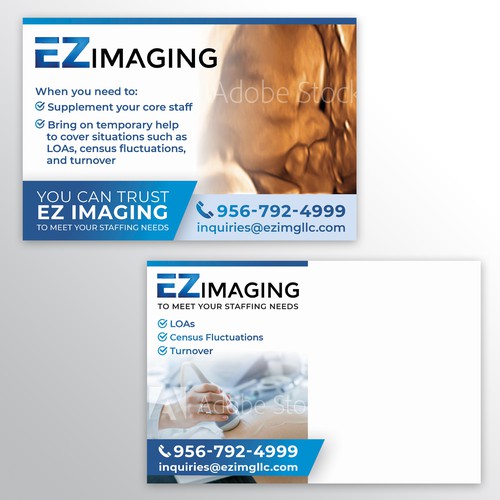 ULTRASOUND STAFFING CARD/FLYER Diseño de Bluebubble