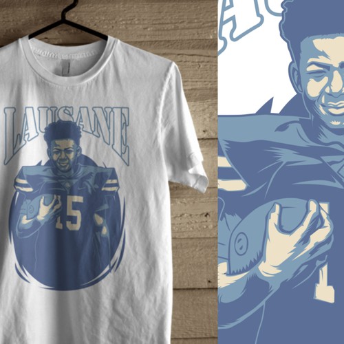 Need a super cool american football t-shirt design representing my kid, T- shirt contest