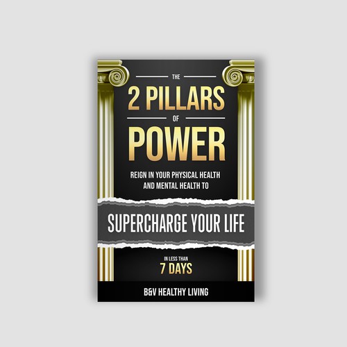 2 Pillars of Power book cover design to grab attention Design by Alem Duran