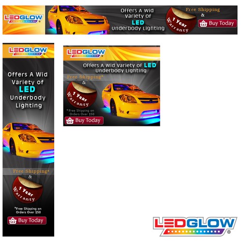 Design LEDGlow's New Banner Ads! Design by UltDes