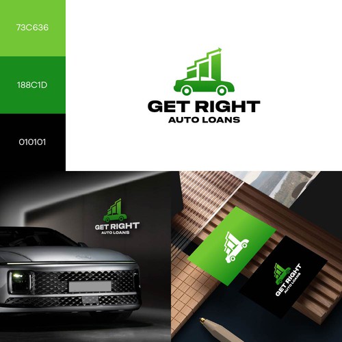 Get Right Auto Loans Logo Design by pixelamazers