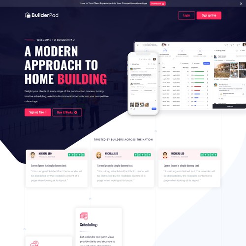 Landing page design contest entry by Webwooter™