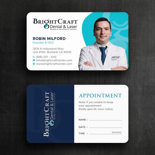 Modern Dental and Medical SPA business card Design réalisé par Felix SH