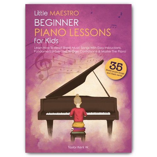 Design a Piano book cover to appeal to kids, parents and beginners Design réalisé par Grafithegy