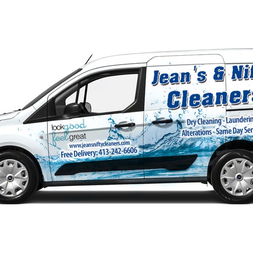 Designs Create a capturing vehicle wrap for Nifty cleaners Car