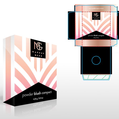 Makeup Geek Blush Box w/ Art Deco Influences Design by HollyMcA