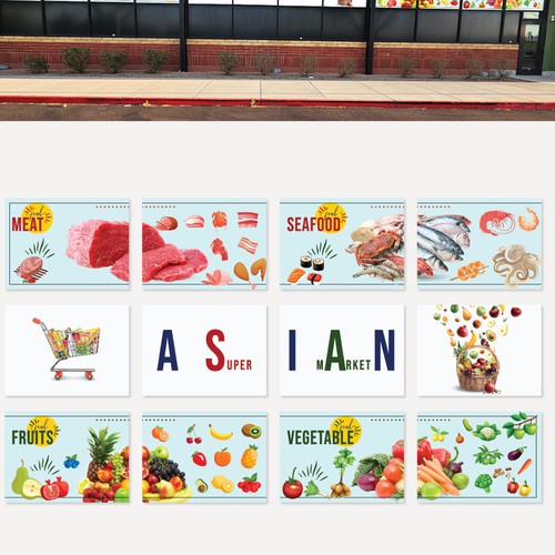 Design 12 Window Artwork for Asian Supermarket Design by Ronk'patel