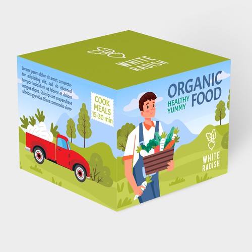Design di WHITE RADISH-meal prep box di Radmilica