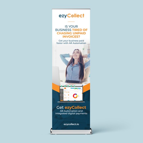 B2B Saas Pull Up Banner for Trade Show Design by magnificent 7&co