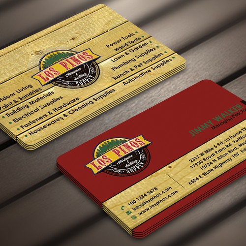 Design Los Pinos Hardware & Building Supply Business Card Contest! di Nerys Design™