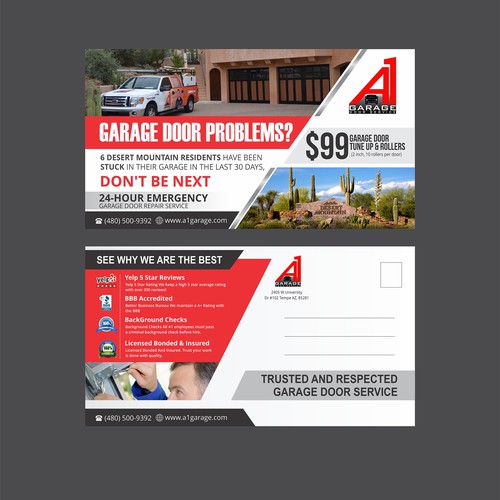 Create a 11 x 6 Garage Door Flyer Ontwerp door Dzine Solution