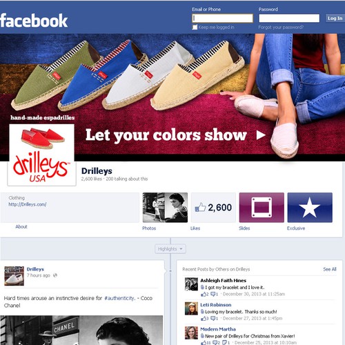 Design di Facebook brand design for international Espadrille shoe company.  More work to follow! di *senja*