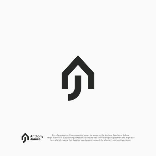 Create a modern/minimalist architect inspired logo and brand book for my buyers agent business Design by brandsformed®