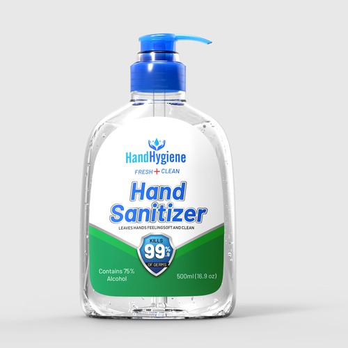 Hand Sanitizer Product Label / Logo Design Design by WeCreative™