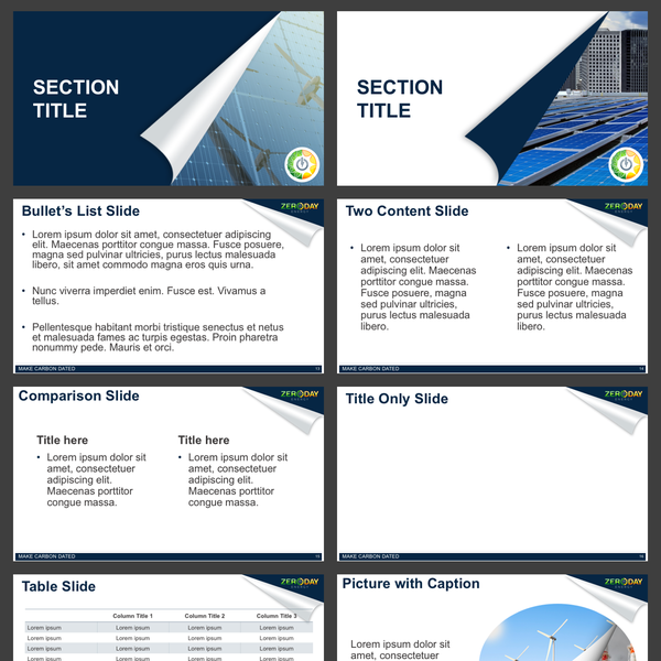 Foundation PPT Template for a green energy company