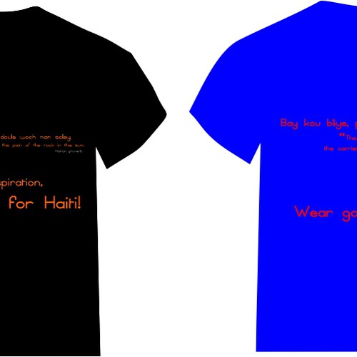 Wear Good for Haiti Tshirt Contest: 4x $300 & Yudu Screenprinter Design von PeachyAS
