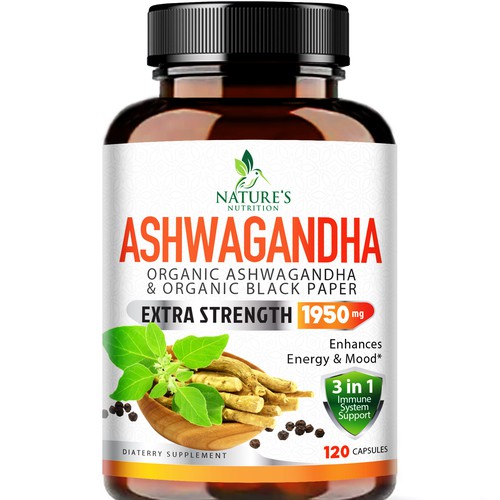 Designs | Natural Ashwagandha Capsules Design Needed for Nature's ...