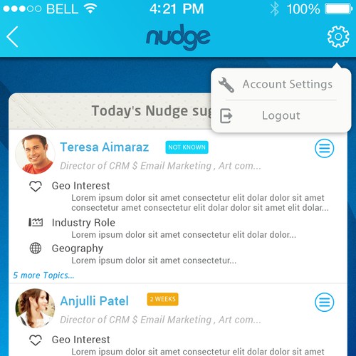 Two-screen design refresh for sales application on phone/tablet Design by Muhammad Abubaker