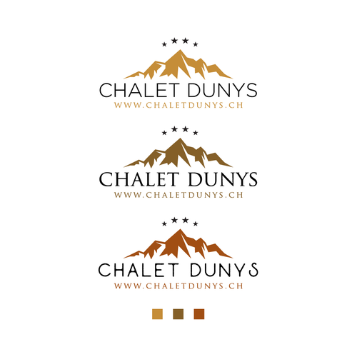 Create a expressive but simple logo for the Chalet Dunys in the Swiss Alps Diseño de M U S