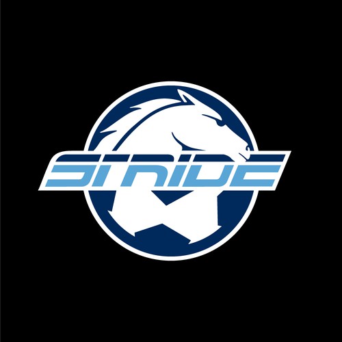 Create a horse inspired illustration for 'Stride', a competitive youth soccer tournament. Design by Alejandro Vici