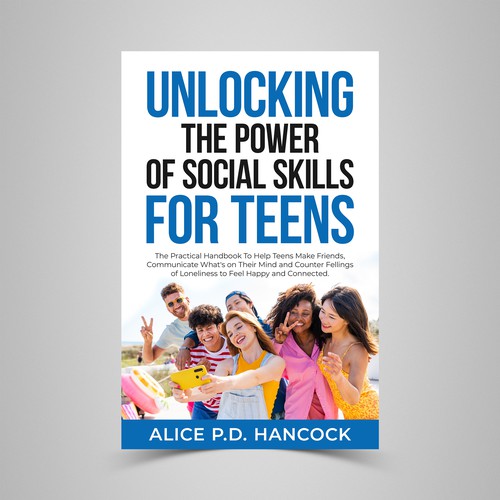 Minimalist Book cover for Teens ages 13-18 suffering from social anxiety and need to learn social skills Design by KMS Arafat