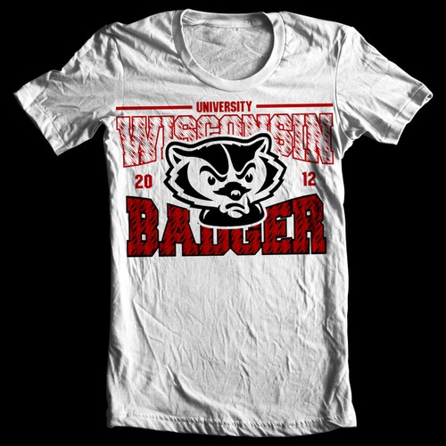 Wisconsin Badgers Tshirt Design Design por Rizki Salsa Wibiksana