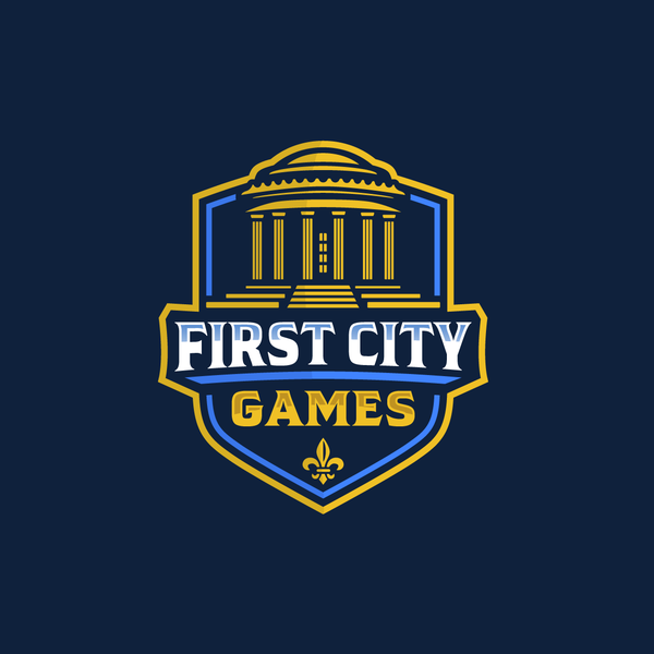 Historical yet modern logo for a game store