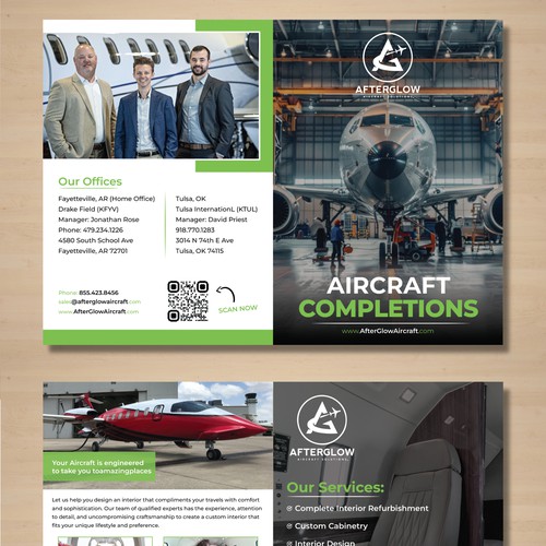 Striking Modern Brochure for Private Jet Owners Design by Elite Craters