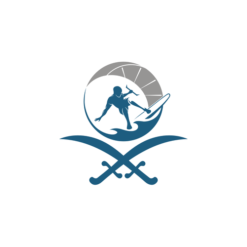 Kitesurfing logo riffing on the KSA emblem Diseño de J4$on