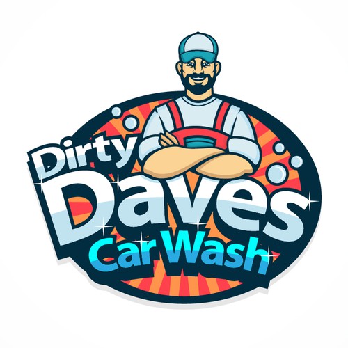 Car Wash Mascot with Logo Diseño de Gaeah