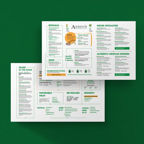 Traditional Mexican Restaurant needing new menu design! Design by Anna Shestakova