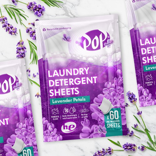 Pop Laundry Detergent Sheets Design by greenboys