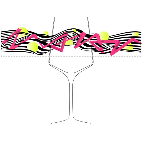 "Abstract illustration for drinking glasses decoration" winning Product packaging