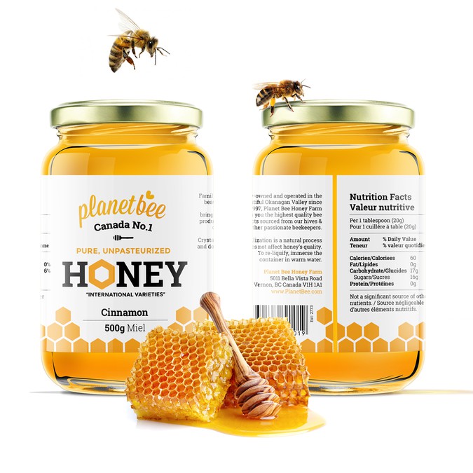 **Honey Label Redesign! Family owned, allnatural honeys, honeybees*** Product label contest