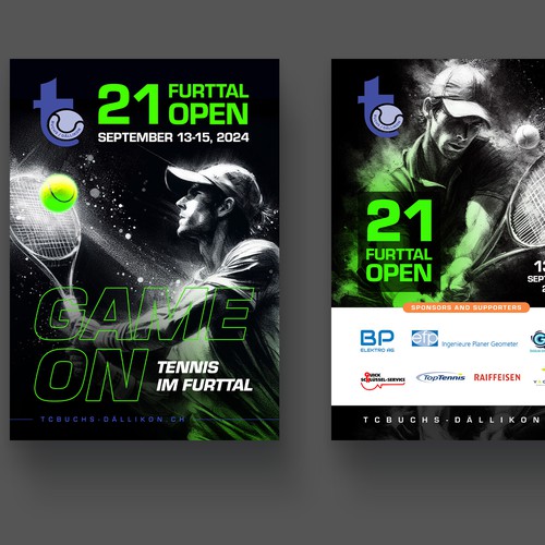 Aces & Action: Cool Flyer for a Tennis Tournament Design by P I X 3 L