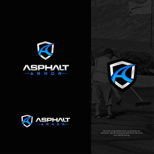 Powerful logo design for the most durable asphalt coating available Design by Z Creatives