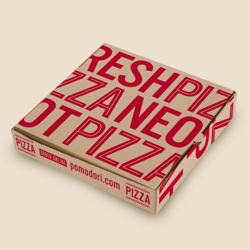 Fun, functional pizza box for Neapolitan pizzeria. Design by intheryn