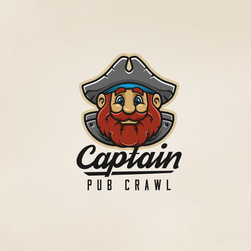 Captain Pub Crawl Logo Design by Widakk